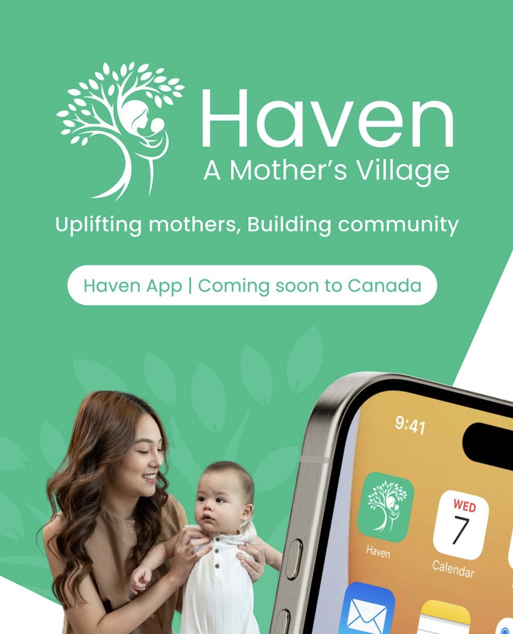 Haven — A Mother's Village brand image.
